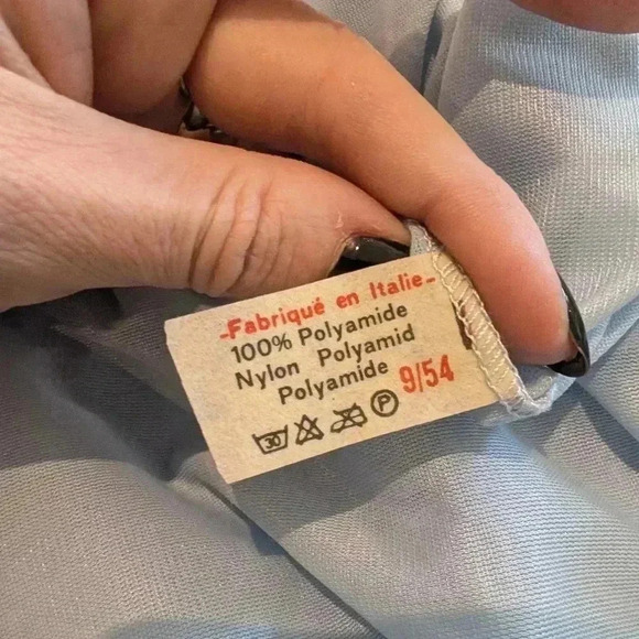 Vintage pale blue  chemise size large - Picture 8 of 8